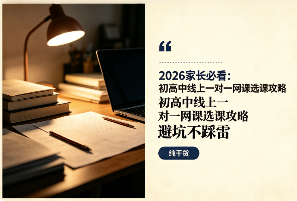 2026家长必看：初高中线上一对一网课选课攻略，避坑不踩雷（纯干货）